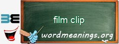 WordMeaning blackboard for film clip